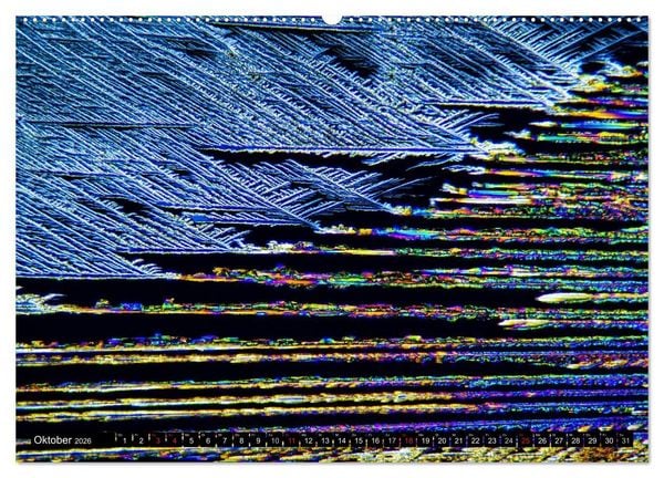 Produktbild: Mikrokristalle in polarisiertem Licht (hochwertiger Premium Wandkalender 2026 DIN A2 quer), Kunstdruck in Hochglanz