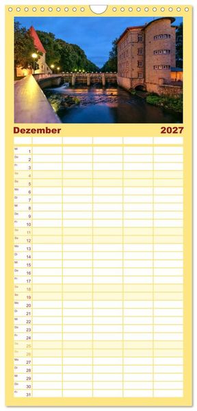 Produktbild: Familienplaner 2027 - Osnabr&uuml;ck...meine Stadt mit 5 Spalten (Wandkalender, 21 x 45 cm) CALVENDO