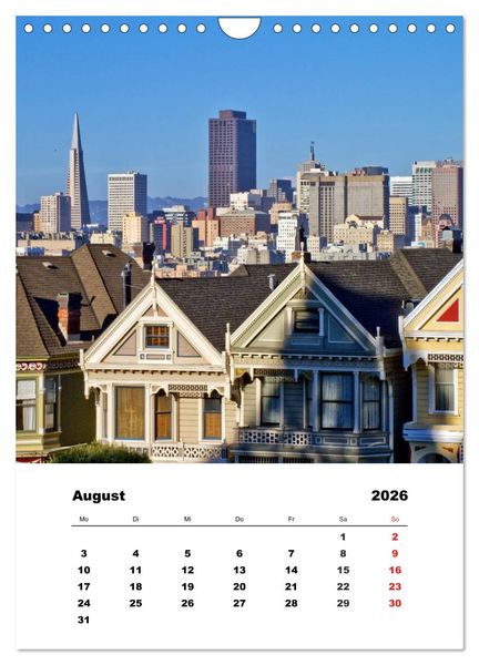 Produktbild: SAN FRANCISCO im Sommer (Wandkalender 2026 DIN A4 hoch), CALVENDO Monatskalender