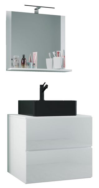 Produktbild: 3-tlg Waschtisch Badm&ouml;bel Lendas 60 cm M Schublade