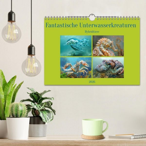 Produktbild: Fantastische Unterwasserkreaturen - Hybridtiere (Wandkalender 2026 DIN A4 quer), CALVENDO Monatskalender