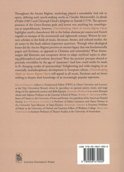 Produktbild: (Dis)embodying Myths in Ancien R&eacute;gime Opera