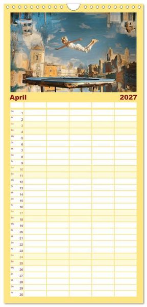 Produktbild: Familienplaner 2027 - Olympia. Anders. mit 5 Spalten (Wandkalender, 21 x 45 cm) CALVENDO