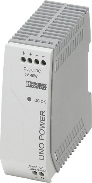 Phoenix Contact UNO-PS/1AC/ 5DC/ 40W Hutschienen-Netzteil (DIN-Rail) 5 V/DC 8 A 25 W Anzahl Ausgänge:1 x Inhalt 1 St.