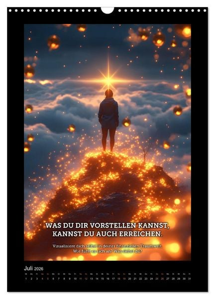 Produktbild: Vom Tr&auml;umen zum Tun! - Erschaffe dir in 12 Monaten dein Million&auml;rs-Mindset. (Wandkalender 2026 DIN A3 hoch), CALVENDO Monatskalender