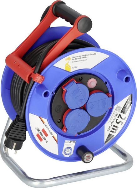 Brennenstuhl 1218350 Kabeltrommel 25.00m Schwarz Schutzkontakt-Stecker