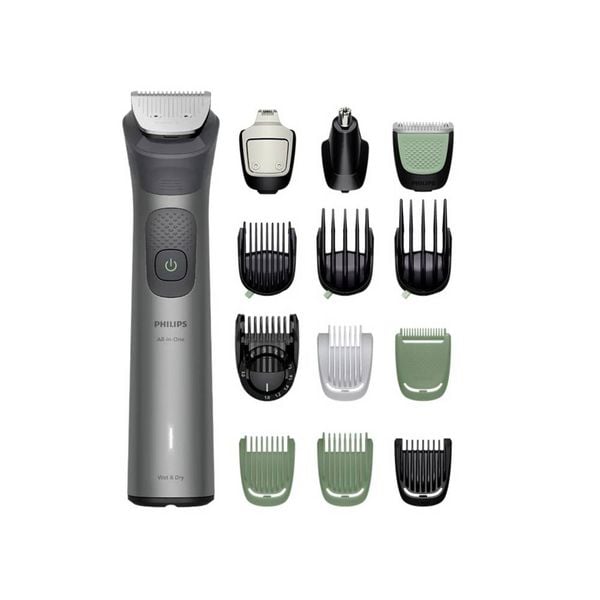 Philips All-in-One Trimmer Serie 7000 Haarschneider, Präzisions Trimmer, Körperhaartrimmer USB-Ladefunktion Grau