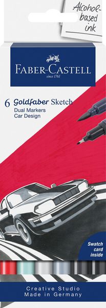 Produktbild: Faber-Castell Goldfaber Sketch Marker Autodesign 6er Set