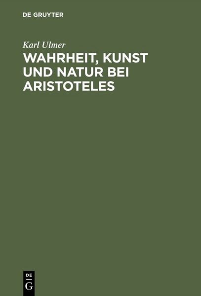 Produktbild: Wahrheit, Kunst und Natur bei Aristoteles