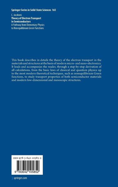 Produktbild: Theory of Electron Transport in Semiconductors