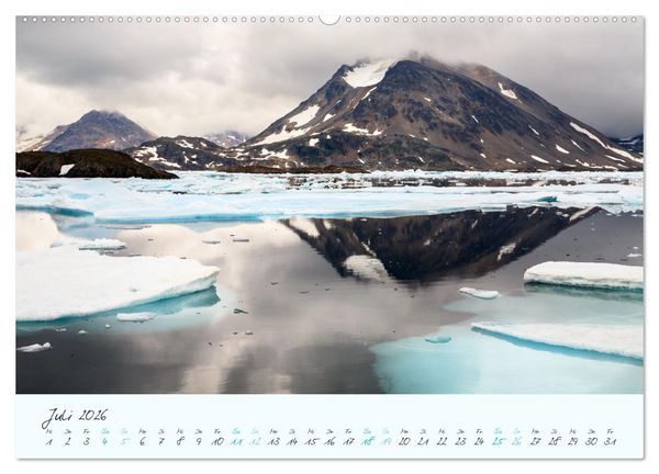 Produktbild: Faszination Eis - In den Fjorden Ostgr&ouml;nlands (hochwertiger Premium Wandkalender 2026 DIN A2 quer), Kunstdruck in Hochglanz