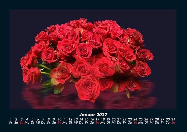 Produktbild: Rosen-Kalender 2027 Fotokalender DIN A4