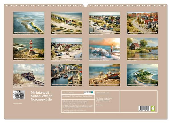 Produktbild: Miniaturwelt - Sehnsuchtsort Nordseek&uuml;ste (Wandkalender 2026 DIN A2 quer), CALVENDO Monatskalender