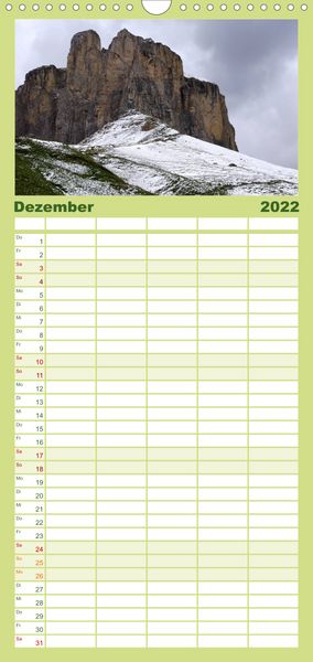 Produktbild: Familienplaner S&uuml;dtirol 2022 (Wandkalender 2022 , 21 cm x 45 cm, hoch)