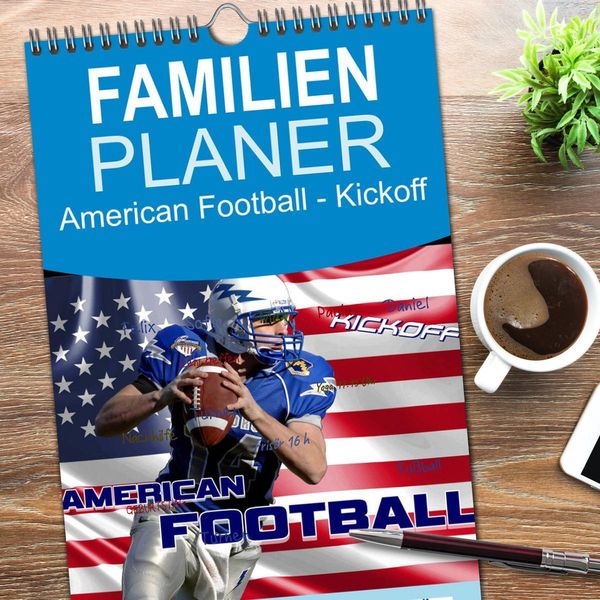 Produktbild: Familienplaner 2026 - American Football - Kickoff mit 5 Spalten (Wandkalender, 21 x 45 cm) CALVENDO