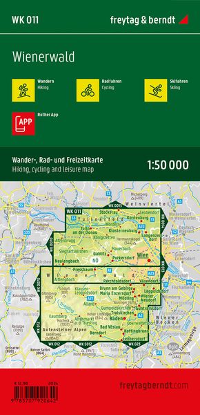 Produktbild: Freytag & berndt Wanderkarte WK 011 Wienerwald 1:50.000
