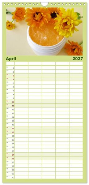 Produktbild: Familienplaner 2027 - Mit Pflanzenkraft nat&uuml;rlich heilen mit 5 Spalten (Wandkalender, 21 x 45 cm) CALVENDO