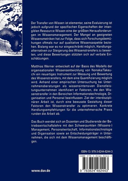 Produktbild: Einflussfaktoren des Wissenstransfers in wissensintensiven Dienstleistungsunternehmen