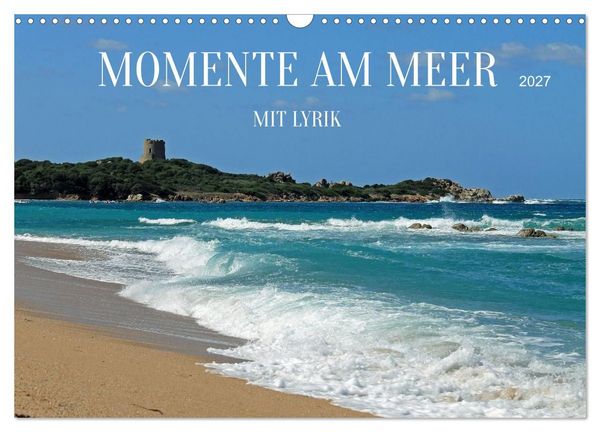 Produktbild: Momente am Meer mit Lyrik (Wandkalender 2027 DIN A3 quer), CALVENDO Monatskalender