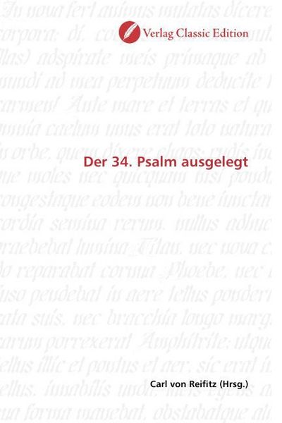 Produktbild: Der 34. Psalm ausgelegt