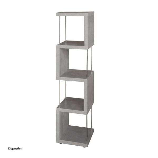 Produktbild: HTI-Living Standregal 4 F&auml;cher Thekla Beton Standregal 4 F&auml;cher Thekla Beton