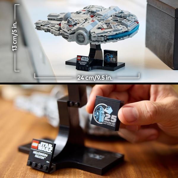 Produktbild: LEGO Star Wars 75375 - Millenium Falke, baubares Sternenschiff Modell