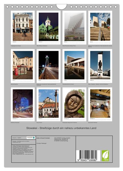Produktbild: Slowakei - Streifz&uuml;ge durch ein nahezu unbekanntes Land (Wandkalender 2025 DIN A4 hoch), CALVENDO Monatskalender