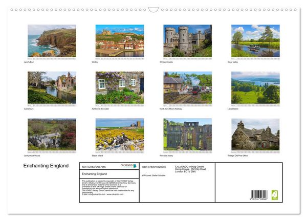Produktbild: Enchanting England (Wall Calendar 2026 DIN A2 landscape), CALVENDO 12 Month Wall Calendar