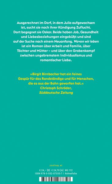 Produktbild: Wovon wir leben