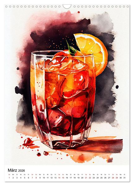 Produktbild: K&uuml;nstlerische Cocktails (Wandkalender 2026 DIN A3 hoch), CALVENDO Monatskalender
