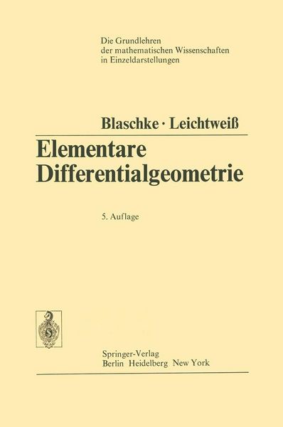 Produktbild: Elementare Differentialgeometrie