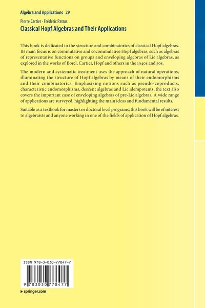 Produktbild: Classical Hopf Algebras and Their Applications