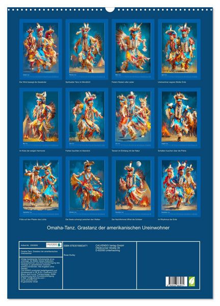 Produktbild: Omaha-Tanz. Grastanz der amerikanischen Ureinwohner (Wandkalender 2026 DIN A2 hoch), CALVENDO Monatskalender