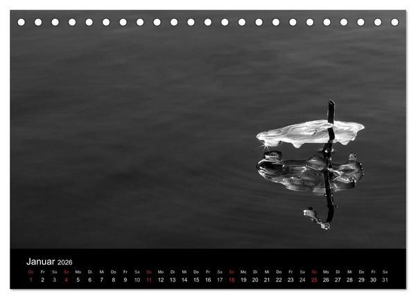 Produktbild: Das Licht in Schwarz und Wei&szlig; (Tischkalender 2026 DIN A5 quer), CALVENDO Monatskalender