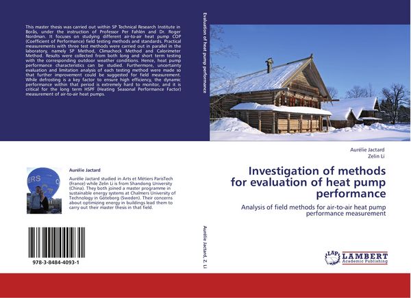 Produktbild: Investigation of methods for evaluation of heat pump performance