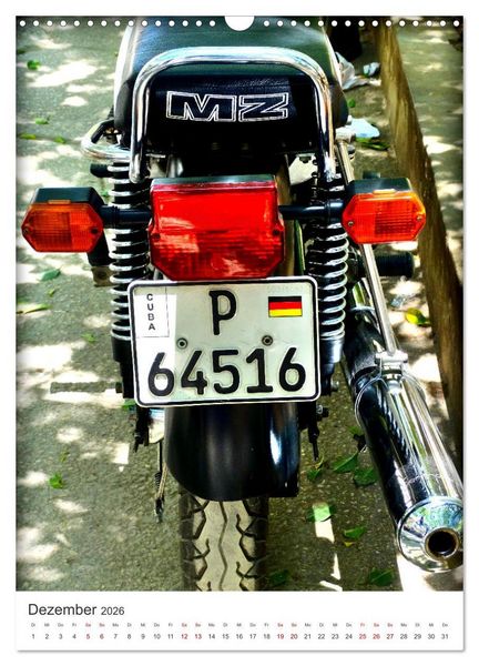 Produktbild: MZ Motorr&auml;der - Ein St&uuml;ck DDR in Kuba (Wandkalender 2026 DIN A3 hoch), CALVENDO Monatskalender