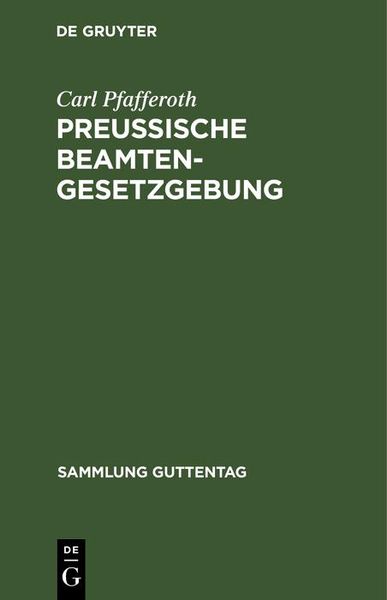 Produktbild: Preu&szlig;ische Beamten-Gesetzgebung