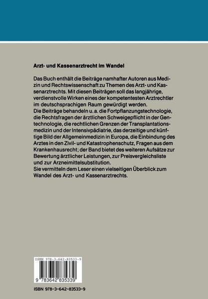 Produktbild: Arzt- und Kassenarztrecht im Wandel
