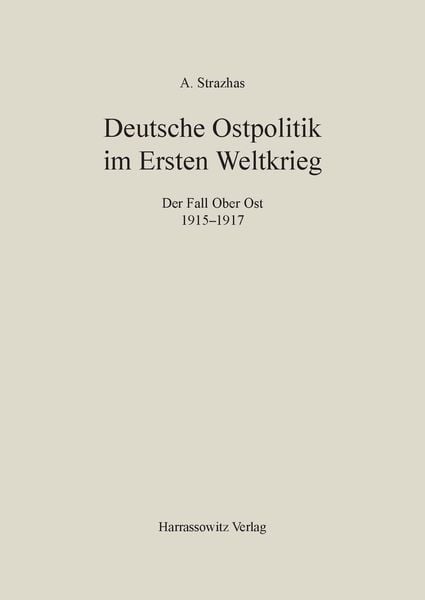 Produktbild: Deutsche Ostpolitik im Ersten Weltkrieg