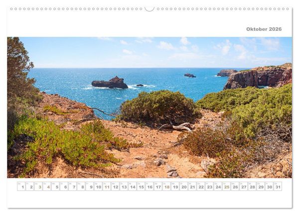 Produktbild: Portugal - Traumk&uuml;ste Costa Vicentina und Lagos (Wandkalender 2026 DIN A2 quer), CALVENDO Monatskalender