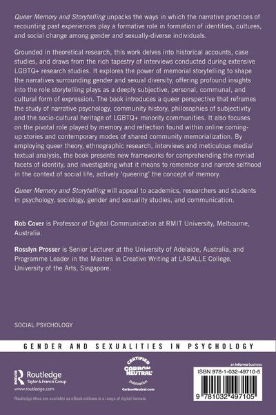 Produktbild: Queer Memory and Storytelling