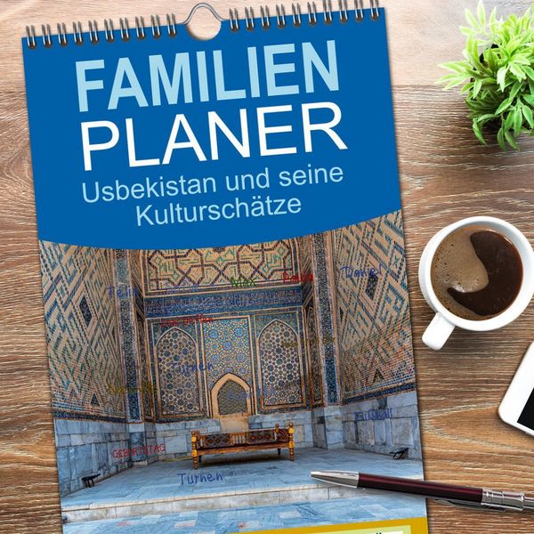Produktbild: Familienplaner 2026 - Usbekistan und seine Kultursch&auml;tze mit 5 Spalten (Wandkalender, 21 x 45 cm) CALVENDO