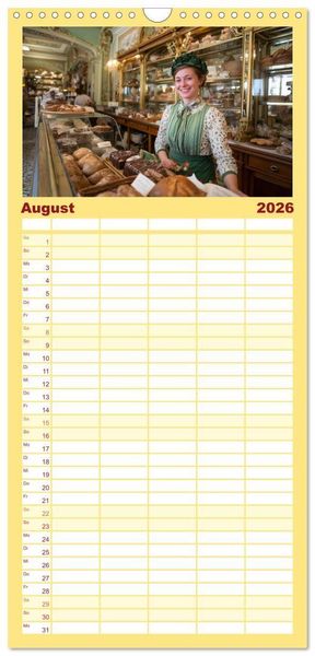 Produktbild: Familienplaner 2026 - Mit Herz und Hand, Ich bin B&auml;cker mit 5 Spalten (Wandkalender, 21 x 45 cm) CALVENDO