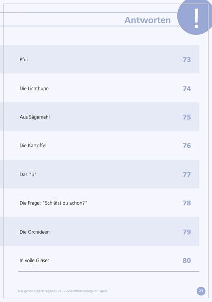 Produktbild: Das gro&szlig;e Scherzfragen-Quiz f&uuml;r Senioren