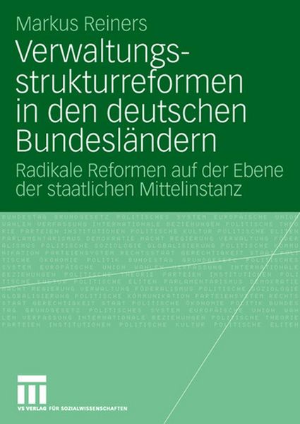 Produktbild: Verwaltungsstrukturreformen in den deutschen Bundesl&auml;ndern