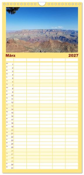 Produktbild: Familienplaner 2027 - Discover the West mit 5 Spalten (Wandkalender, 21 x 45 cm) CALVENDO