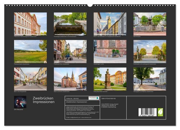 Produktbild: Zweibr&uuml;cken Impressionen (hochwertiger Premium Wandkalender 2026 DIN A2 quer), Kunstdruck in Hochglanz