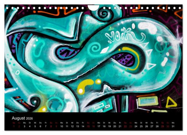 Produktbild: Graffiti und Street Art in La Paz (Wandkalender 2026 DIN A4 quer), CALVENDO Monatskalender