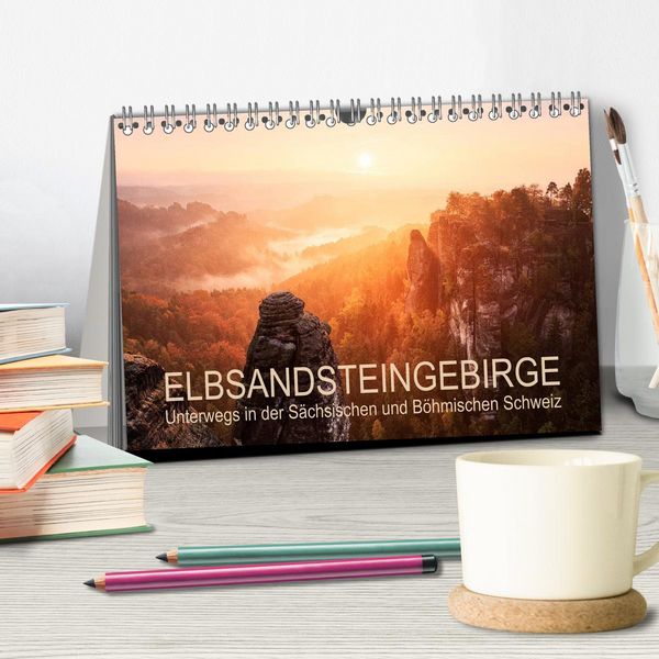 Produktbild: Elbsandsteingebirge: Unterwegs in der S&auml;chsischen und B&ouml;hmischen Schweiz (Tischkalender 2026 DIN A5 quer), CALVENDO Monatskalender