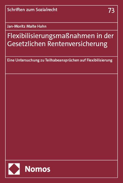 Produktbild: Flexibilisierungsma&szlig;nahmen in der Gesetzlichen Rentenversicherung